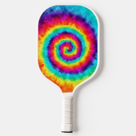 Rainbow Tie Dye Signature Pickleball Paddle (Achterkant)