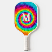 Rainbow Tie Dye Signature Pickleball Paddle (Voorkant)