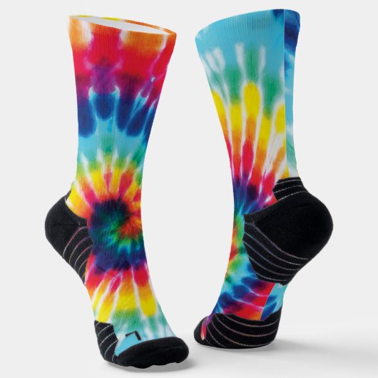 Rainbow Tie Dye Sokken (Gebogen)
