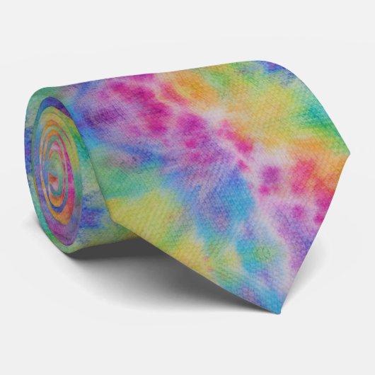 Rainbow Tie Dye Stropdas (Opgerold)