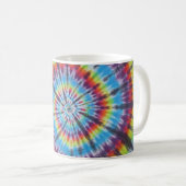 Rainbow Tie Dye Swirl Coffee Mok (Voorkant rechts)