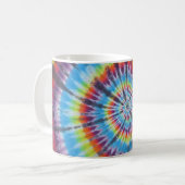 Rainbow Tie Dye Swirl Coffee Mok (Voorkant links)