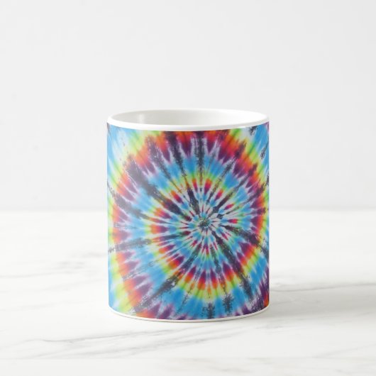 Rainbow Tie Dye Swirl Coffee Mok (Center)