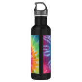 Rainbow Tie Dye Swirl Waterfles (Achterkant)
