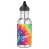 Rainbow Tie Dye Swirl Waterfles (Rechts)