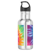 Rainbow Tie Dye Swirl Waterfles (Achterkant)