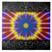 Rainbow Tie Dye Tegeltje (Voorkant)