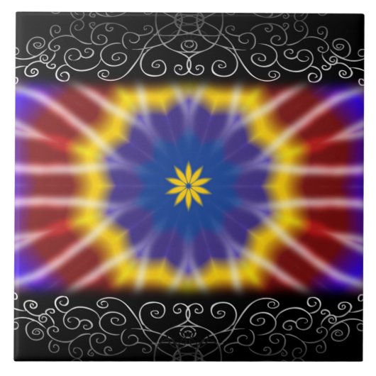 Rainbow Tie Dye Tegeltje (Voorkant)