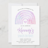 Rainbow Tie Dye verjaardagsfeestje uitnodiging (Voorkant)