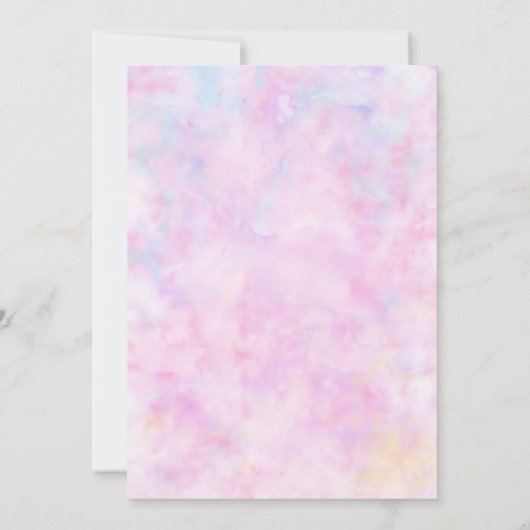 Rainbow Tie Dye verjaardagsfeestje uitnodiging (Achterkant)