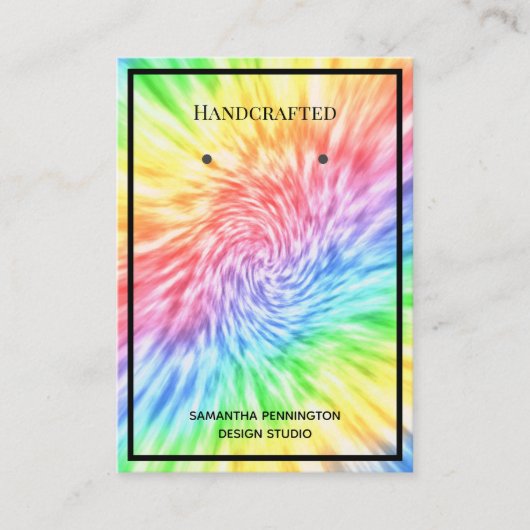 Rainbow Tie Dye Visitekaartje vertoon (Voorkant)
