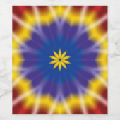 Rainbow Tie Dye Wijn Etiket (Enkel label)