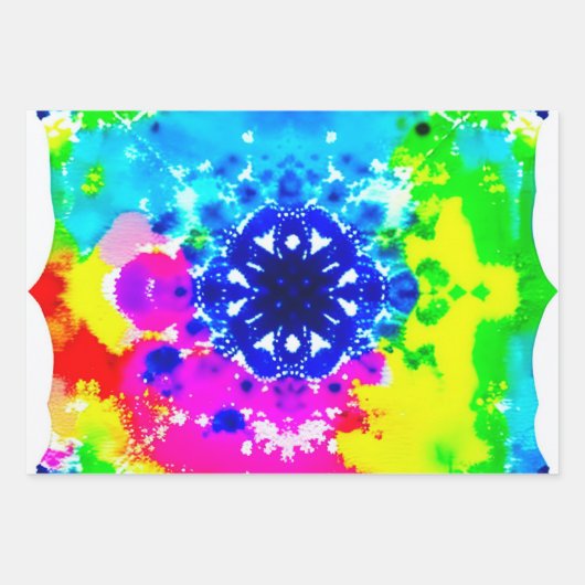 Rainbow Tie Dye Wrapping Paper (Voorkant 3)
