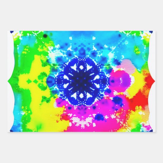 Rainbow Tie Dye Wrapping Paper (Voorkant)