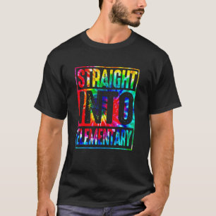Rainbow Tie-kleurstof recht in het basiselement te T-shirt