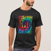 Rainbow tie-kleurstof recht in kop Terug naar S T-shirt (Voorkant)