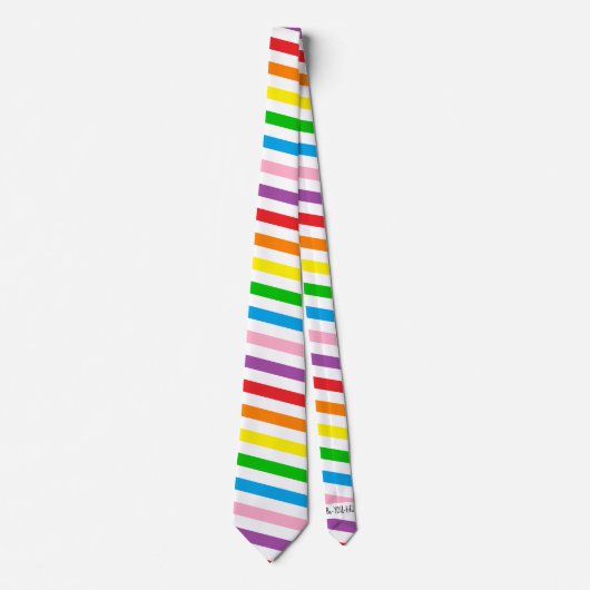 Rainbow Tie with Secret Message Stropdas (Voorkant)