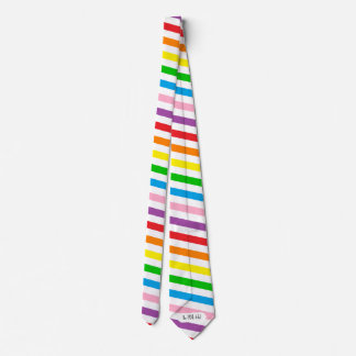 Rainbow Tie with Secret Message Stropdas