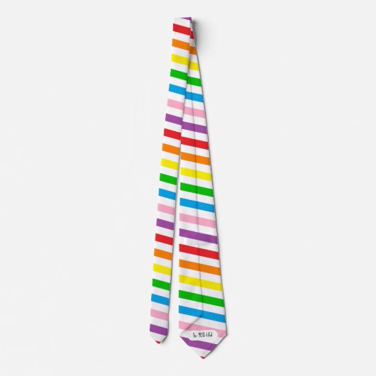 Rainbow Tie with Secret Message Stropdas (Achterkant)