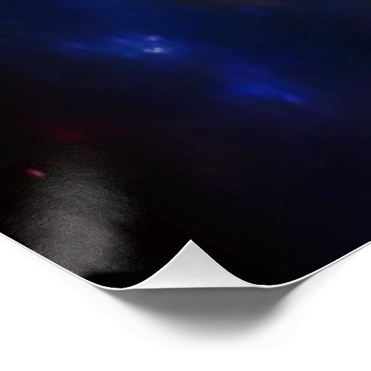 Rainbow TieDye Blackhole Galaxy Glossy Poster (Hoek)