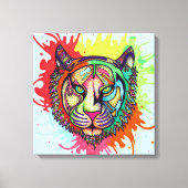 Rainbow Tiger Canvas Afdruk (Voorkant)