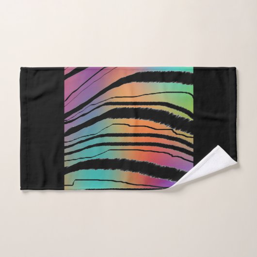 Rainbow Tiger Exotic Animal Print Bad Handdoek (Handdoek)