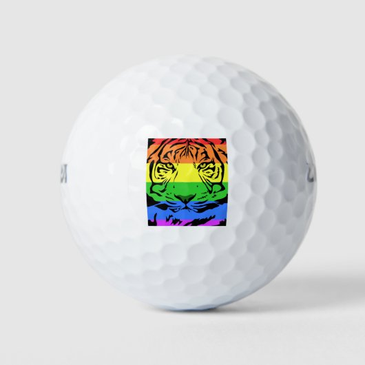 Rainbow Tiger Golfballen (Voorkant)