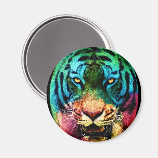 Rainbow Tiger Magneet (Voorkant / Achterkant)