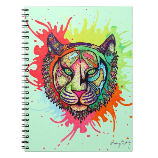 Rainbow Tiger Notitieboek (Voorkant)