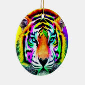 Rainbow Tiger-Ornament Keramisch Ornament (Rechts)