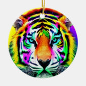 Rainbow Tiger-Ornament Keramisch Ornament (Voorkant)