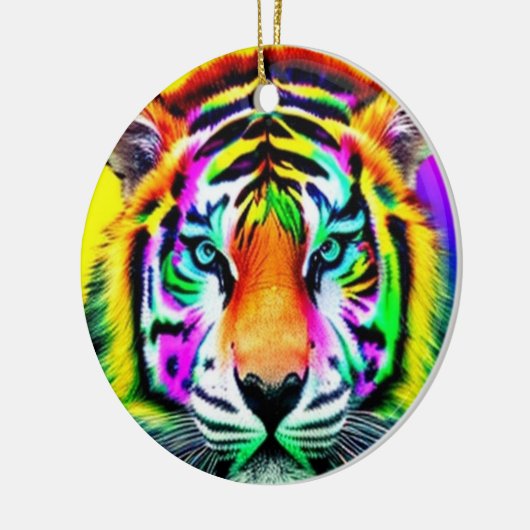 Rainbow Tiger-Ornament Keramisch Ornament (Links)