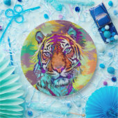 Rainbow tiger Paper Plate Papieren Bordje (Feest)