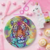 Rainbow tiger Paper Plate Papieren Bordje (Feest)