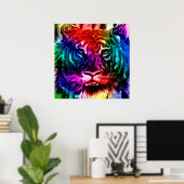 Rainbow Tiger Poster (Thuiskantoor)