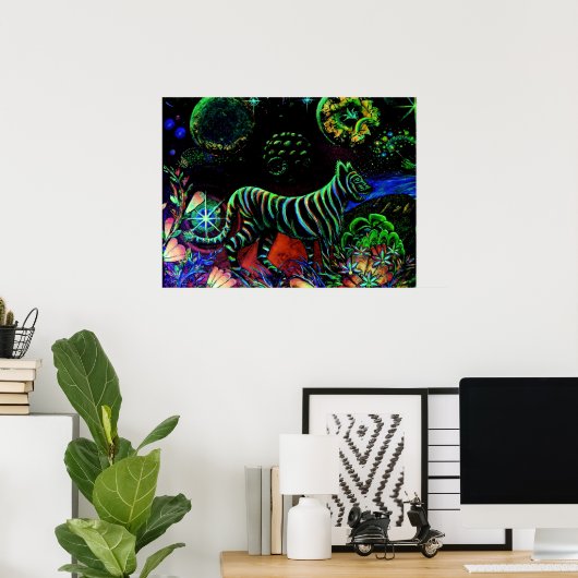 Rainbow Tiger Poster (Thuiskantoor)