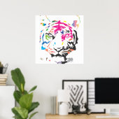 Rainbow Tiger Poster (Thuiskantoor)