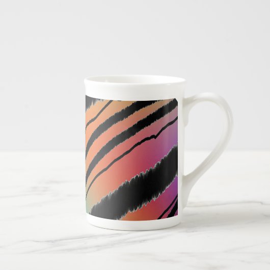 Rainbow Tiger Print Porselein Kop (Rechts)