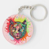 Rainbow Tiger Sleutelhanger (Achterkant)