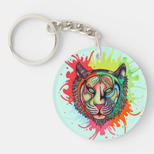 Rainbow Tiger Sleutelhanger (Voorkant)