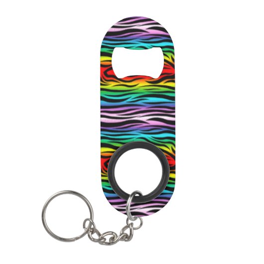 Rainbow Tiger Stripes Mini Flessenopener (Voorkant)