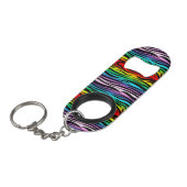Rainbow Tiger Stripes Mini Flessenopener (Voorkant Gekanteld)
