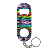Rainbow Tiger Stripes Mini Flessenopener (Achterkant)