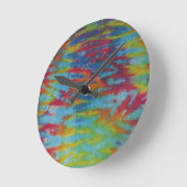 Rainbow Tiger Stripes Tie Dye PhatDyes Ronde Klok (Hoek)