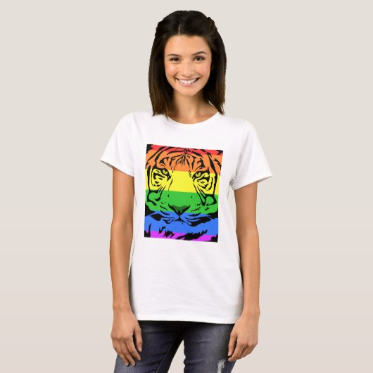 Rainbow Tiger T-shirt (Voorkant volledig)