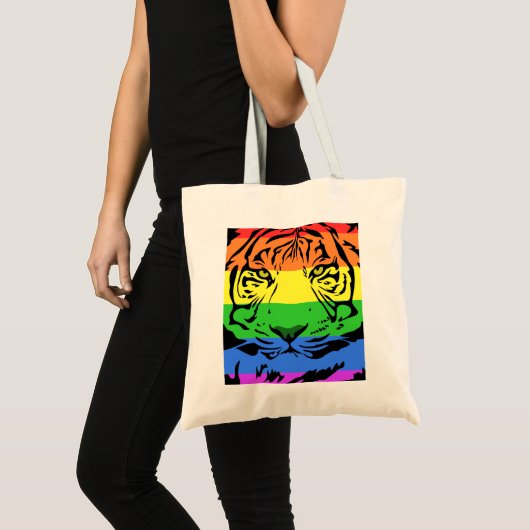 Rainbow Tiger Tote Bag (Voorkant (product))