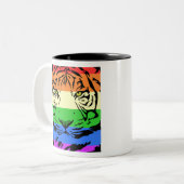 Rainbow Tiger Tweekleurige Koffiemok (Voorkant links)