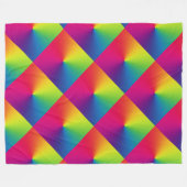 Rainbow Tiled Pillow Fleece Deken (Voorkant (Horizontaal))