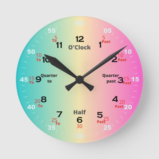 Rainbow Time Learning  Ronde Klok (Voorkant)