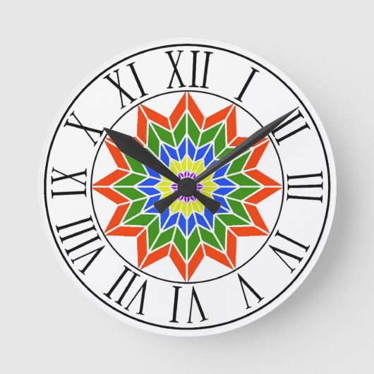 Rainbow Time Ronde Klok (Voorkant)